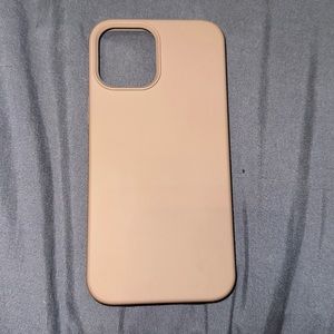 Brown silicone iPhone 12 Pro Max case